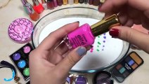 Mixing Makeup Into Glossy Slime! Recycling My Makeup In Slime! SATISFYING SLIME VIDEOS
