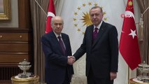 Cumhurbaşkanı Erdoğan, MHP Genel Başkanı Bahçeli ile bir araya geldi
