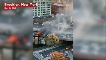 Brooklyn Bridge Fire: Car Crash Shuts Down Bridge, Multiple Injuries Reported