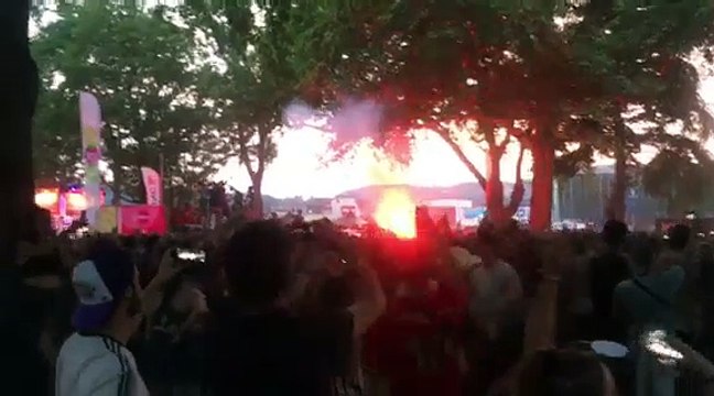 Les Ardentes lors du coup de siflet Brésil - Belgique