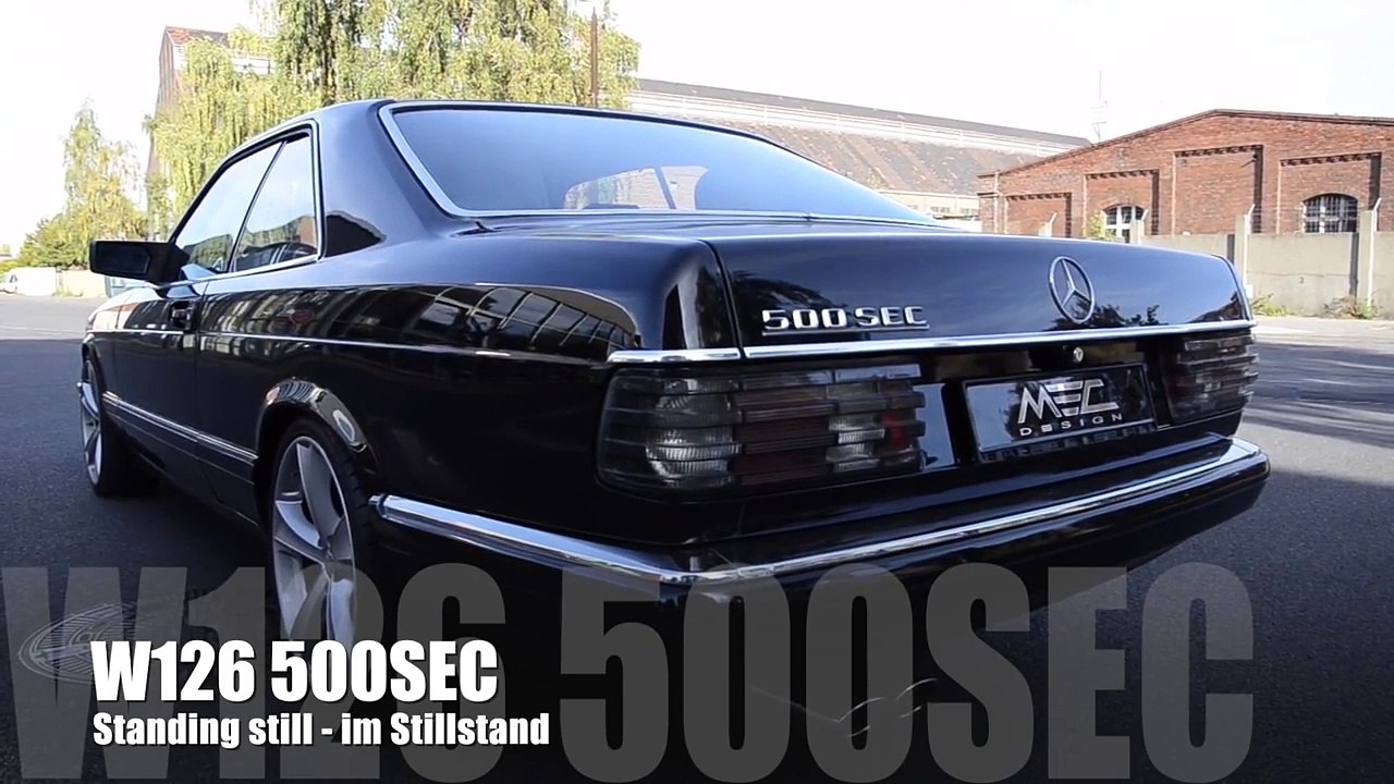 MEC Design Mercedes W126 500SEC Exhaust   Earthquake Sound Version