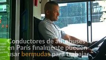 Conductores de autobuses de París obtienen luz verde para usar pantalones cortos para trabajar