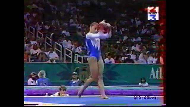 Ludivine FURNON (FRA) floor - 1996 Atlanta Olympics Team Optionals