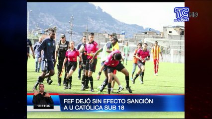 FEF dejó sin efecto sanción a Universidad Católica Sub 18