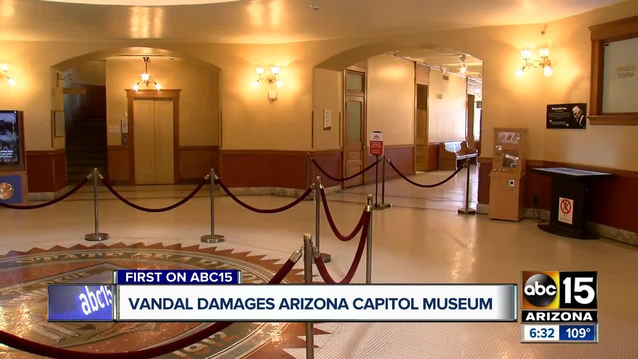 Windows smashed at Arizona Capitol Museum