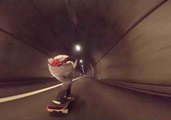 Longboard Skateboarder Shows Off Skills in Swiss Alps