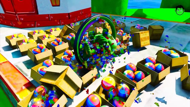 Learn Colours - Monowheel Jump into the Water Colors Fun Dance Songs for Kids Children