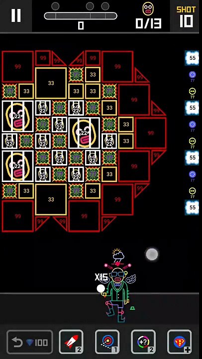 BBTAN2 - Level 561 solution