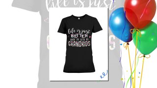 Floral Life is just better when I’m with my grandkids shirt, youth tee