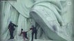 Woman Climbs Statue Of Liberty Protesting Trump's Immigration Policy