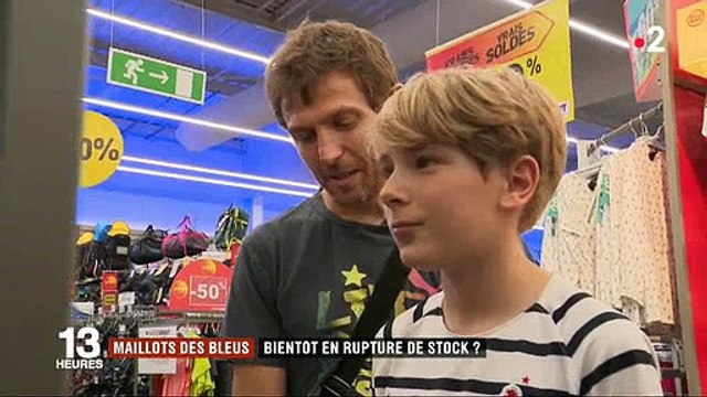 Les ventes de maillots de l'équipe de France explosent à quelques heures des quarts de finale ! Regardez