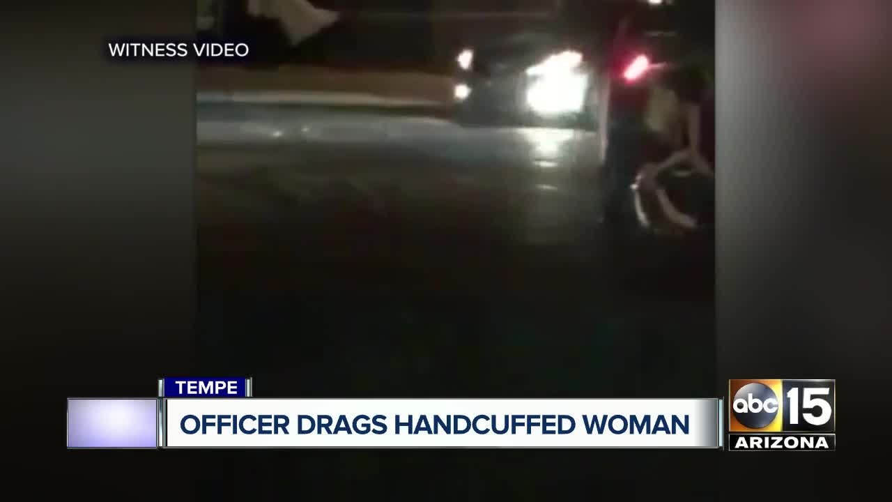 Witnesses record Tempe officer dragging handcuffed woman