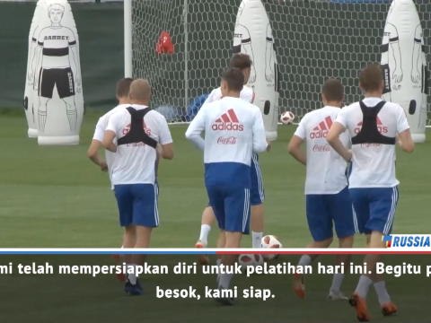 Tuan Rumah Rusia Siap untuk Pertandingan Piala Dunia Bersejarah, Rusia Melawan Kroasia