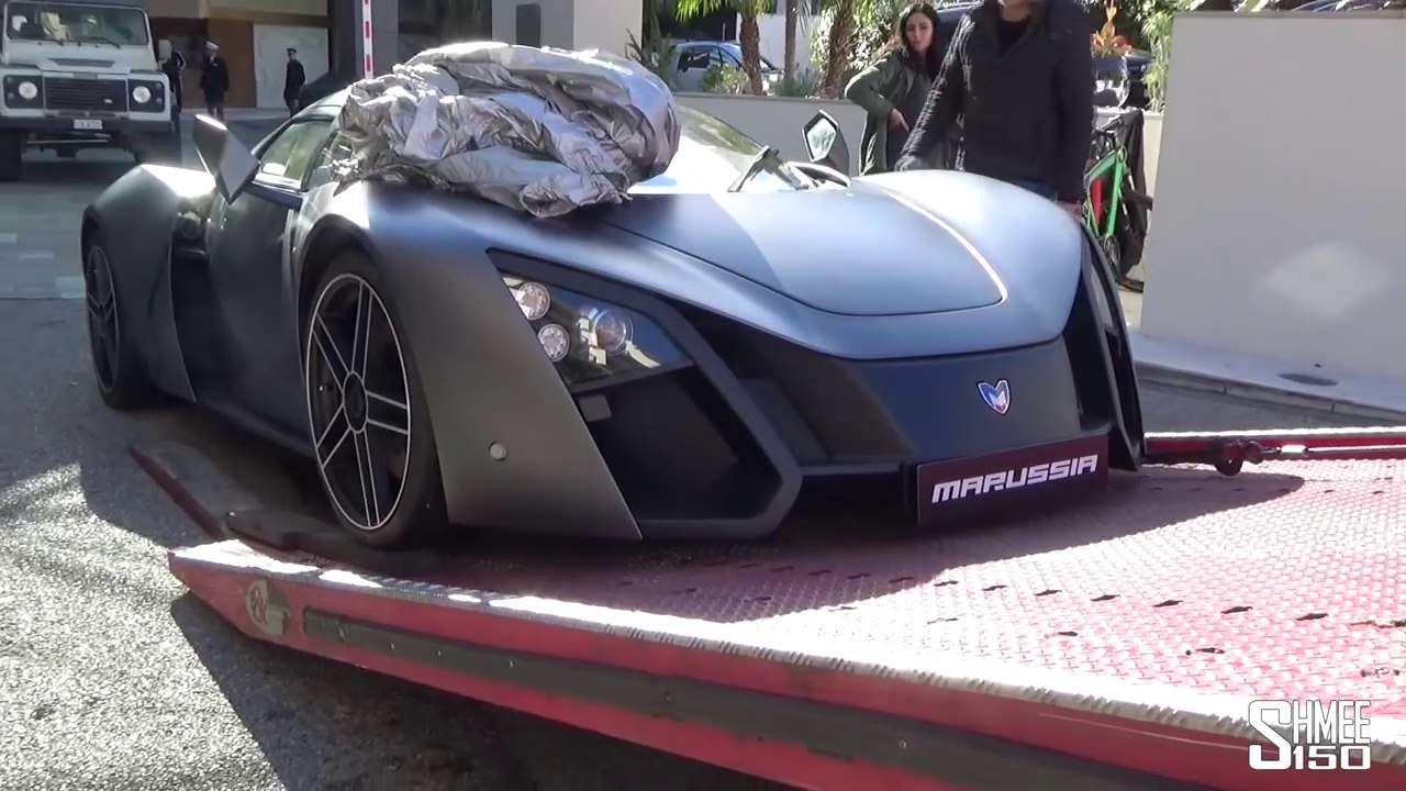 Marussia B2 Russian Supercar - Loaded onto a Truck in Monaco Shmee150