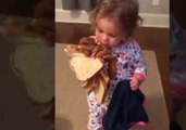 Mischievous Toddler Steals an Entire Loaf of Bread