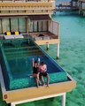 Repost from  auracomolli : Take me back to this paradise ::::::#maldivesinsider #maldivesislands #poolvilla #dronevideo #dronelife #travelmore #bettertogethe