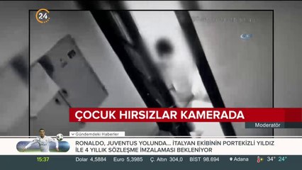 Çocuk hırsızlar kamerada