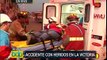 La Victoria: aparatoso accidente vehicular deja dos personas heridas