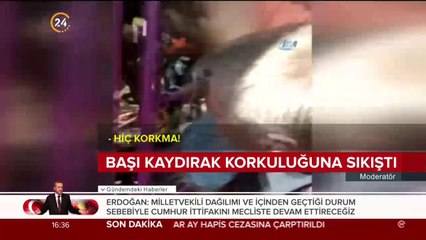 Başı kaydırak korkuluğuna sıkıştı