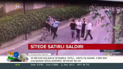 Sitede satırlı saldırı