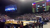 LOOK: Crowd at the Philippine Arena in Bulacan after the brawl between Gilas Pilipinas and Australia. Video from Camille Naredo, ABS-CBN NewsHere's the report