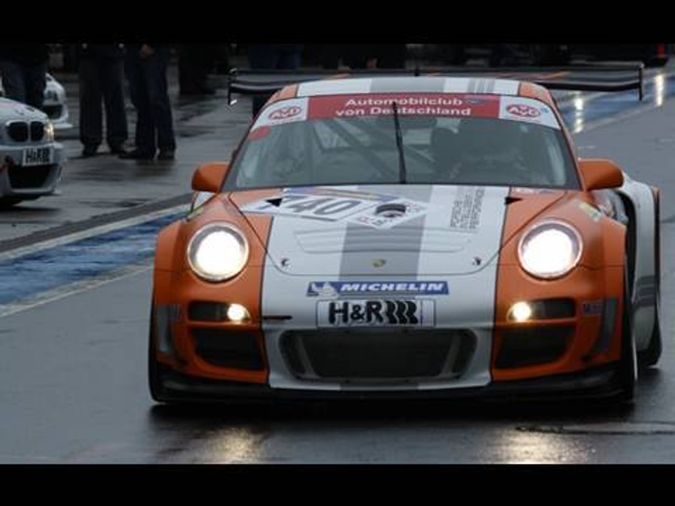 Porsche GT3 R Hybrid at the Nordschleife of the Nürburgring