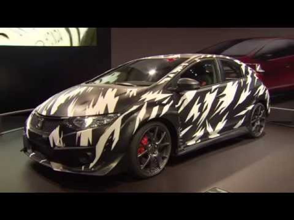 Honda Civic Type R Test Car at Geneva Auto Show 2014 | AutoMotoTV