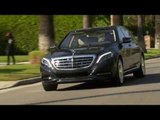 Mercedes-Maybach S 600 in Antracite Blue Driving in the City | AutoMotoTV