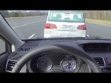 Demonstration of autobrake testing for front crash prevention ratings Subaru Impreza | AutoMotoTV