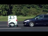 Demonstration of autobrake testing for front crash prevention ratings | AutoMotoTV