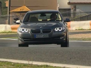 BMW 535i Sedan Driving footage on race track
