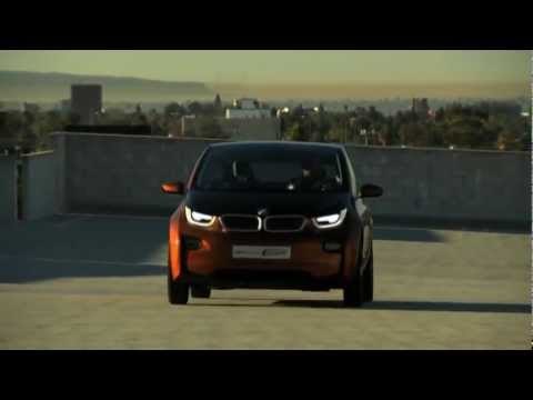 BMW i3 Concept Coupe Driving scenes parking downtown L A