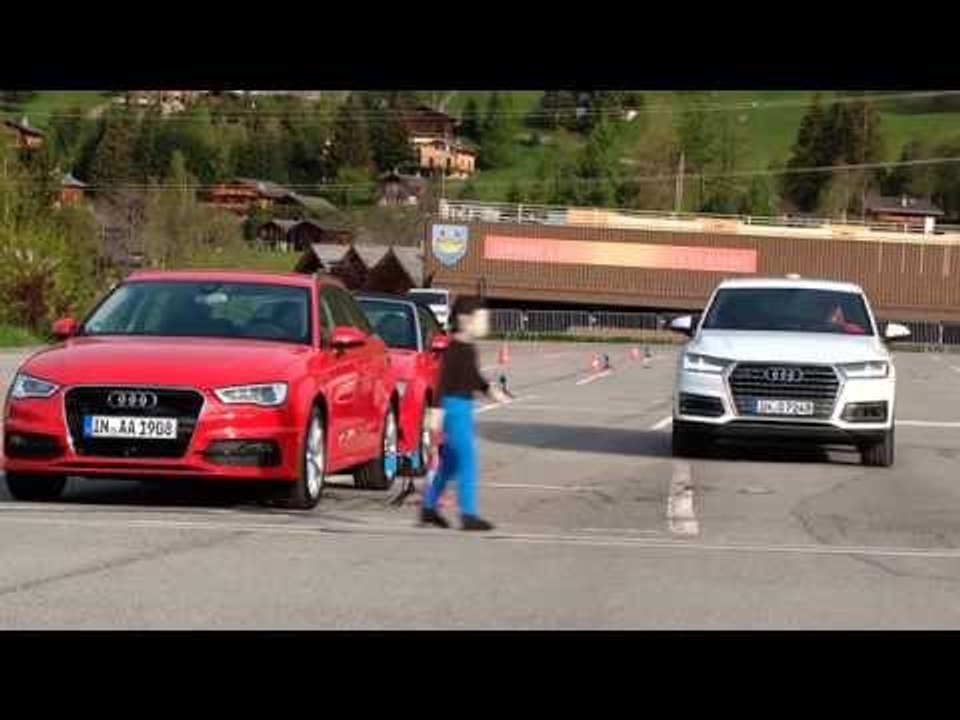Audi Q7 - Driver assistance systems - Pre sense city - predictive pedestrian protection | AutoMotoTV