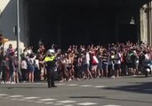 French Fans Celebrate World Cup Quarter-Final Win in Barcelona