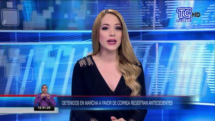 Detenidos por las protestas a favor de Rafael Correa hay tres con antecedente penales