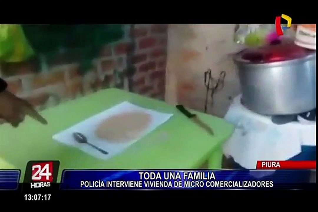 Piura: policía detiene a familia comercializadora de drogas en Chulucanas