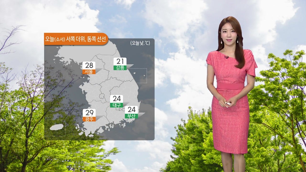 [날씨] 오늘 '소서' 서쪽 덥고 동쪽 선선...미세먼지 없어요 / YTN