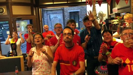 Ambiance à Namur, après la victoire des belges