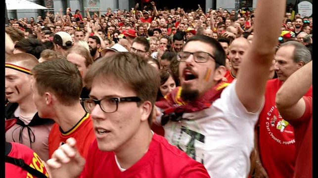 La Grand-Place de Mons s'enflamme lors du match Brésil-Belgique