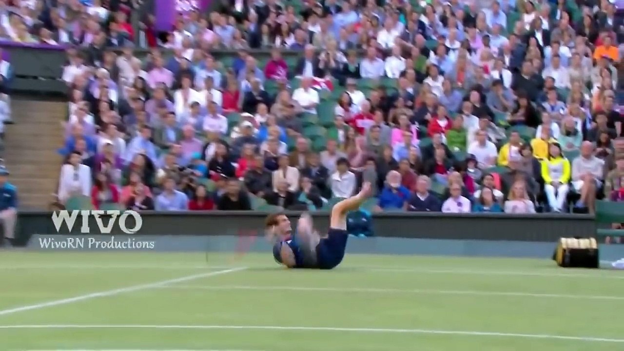 20 UNIQUE Tennis Shots - INSANE Dives (Points Won After Falling Down)