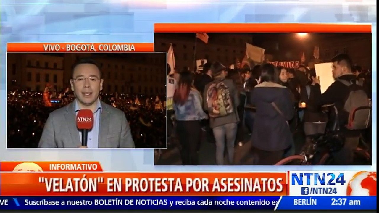 Ciudadanos se concentraron para rechazar el asesinato de líderes sociales en Colombia