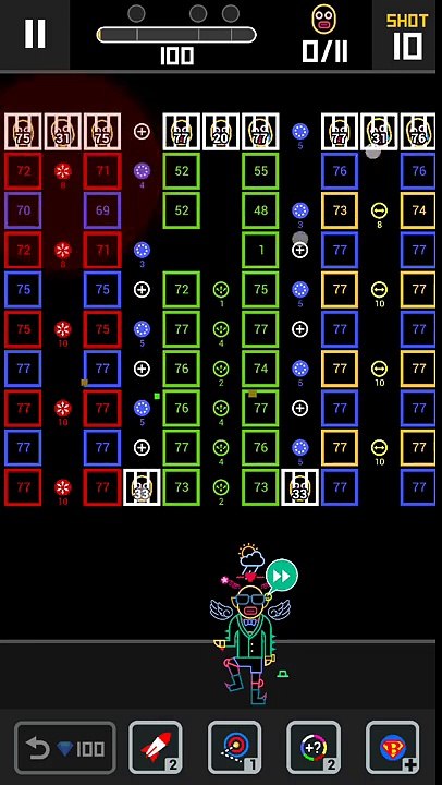 BBTAN2 - Level 572 solution