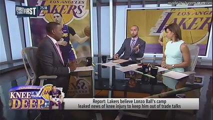 Nick Wright on reports Ball camp leaked injury news to stop trade talks   NBA   FIRST THINGS FIRST