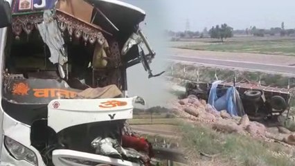 दिल्ली से मुजफ्फरनगर जा रही लग्जरी बस पलटी, ड्राइवर की मौत व 24 घायल