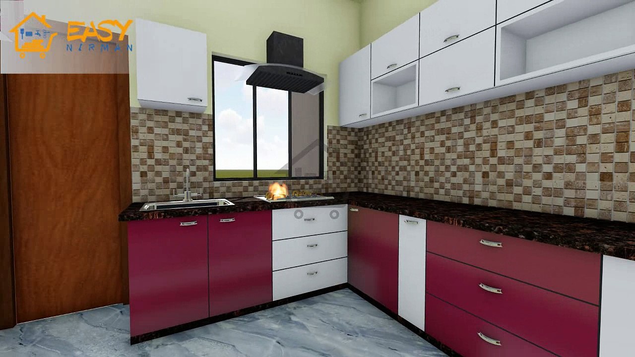 Our New Running project Of Stylish L-Shape Modular Kitchen | Easy Nirman