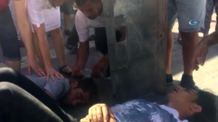 Kasksız Gençler Ölümden Döndü, Esnaf Yardım İçin Seferber Oldu