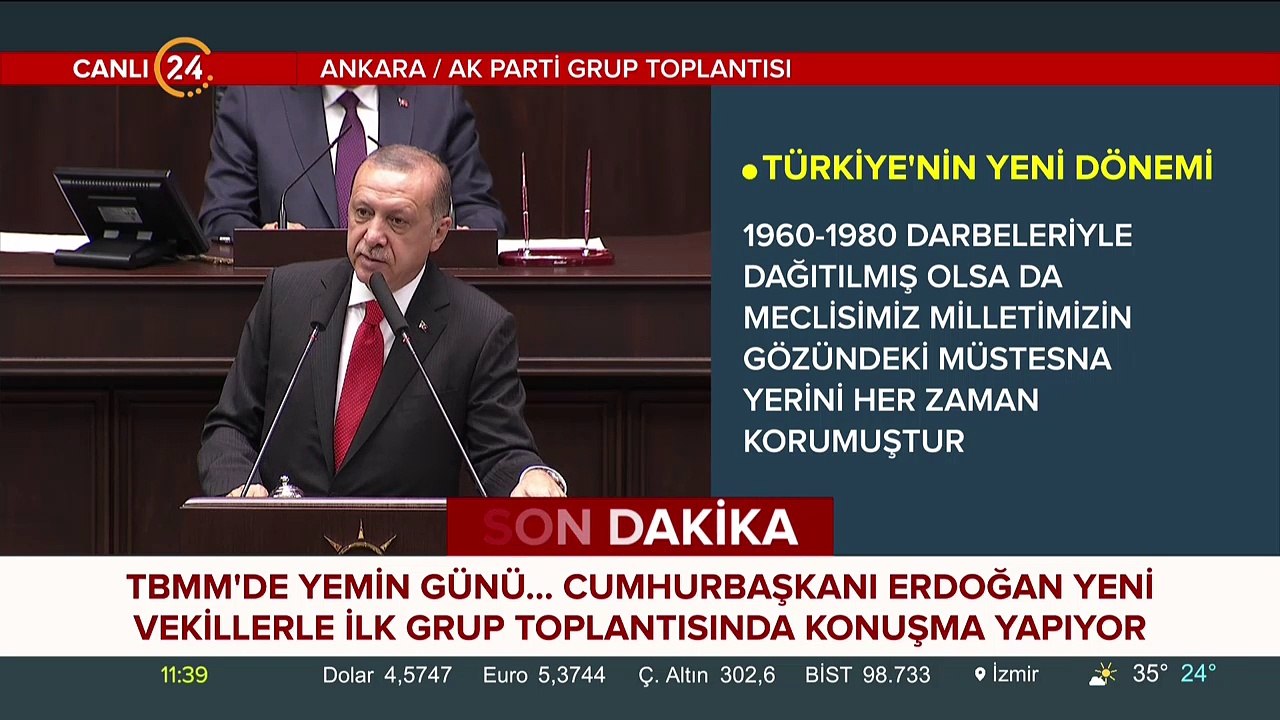 Cumhurbaşkanı Erdoğan "Cuma günü Hacı Bayram'da dua edip ilk kabine toplantımızı yapacağız"