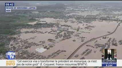 Pluies au Japon: la boue recouvre entièrement certaines zones d'habitation