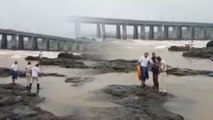 Fisherman rescued after getting stranded in river due to sudden increase in water level | Oneindia