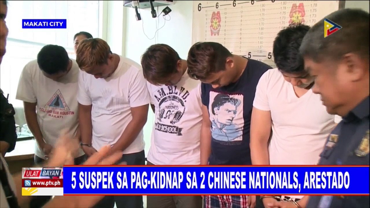 Limang suspek sa pag-kidnap sa dalawang chinese nationals, arestado